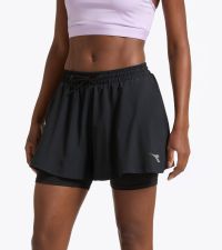 DIADORA L. SHORTS 2 IN 1 5" BLACK Cuissard de running