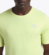 DIADORA SS TEE SHIRT STRATOUNO CITRON VERT SAUVAGE Tee shirt running pas cher