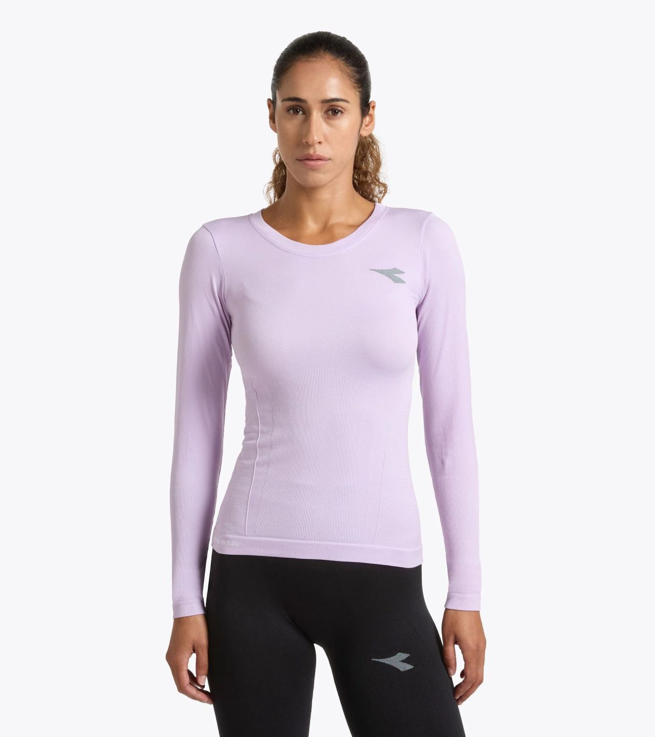 DIADORA LS TEE SHIRT STRATOUNO WOMEN ORCHIDEE FLEUR Tee shirt running