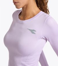 DIADORA LS TEE SHIRT STRATOUNO WOMEN ORCHIDEE FLEUR Tee shirt running pas cher