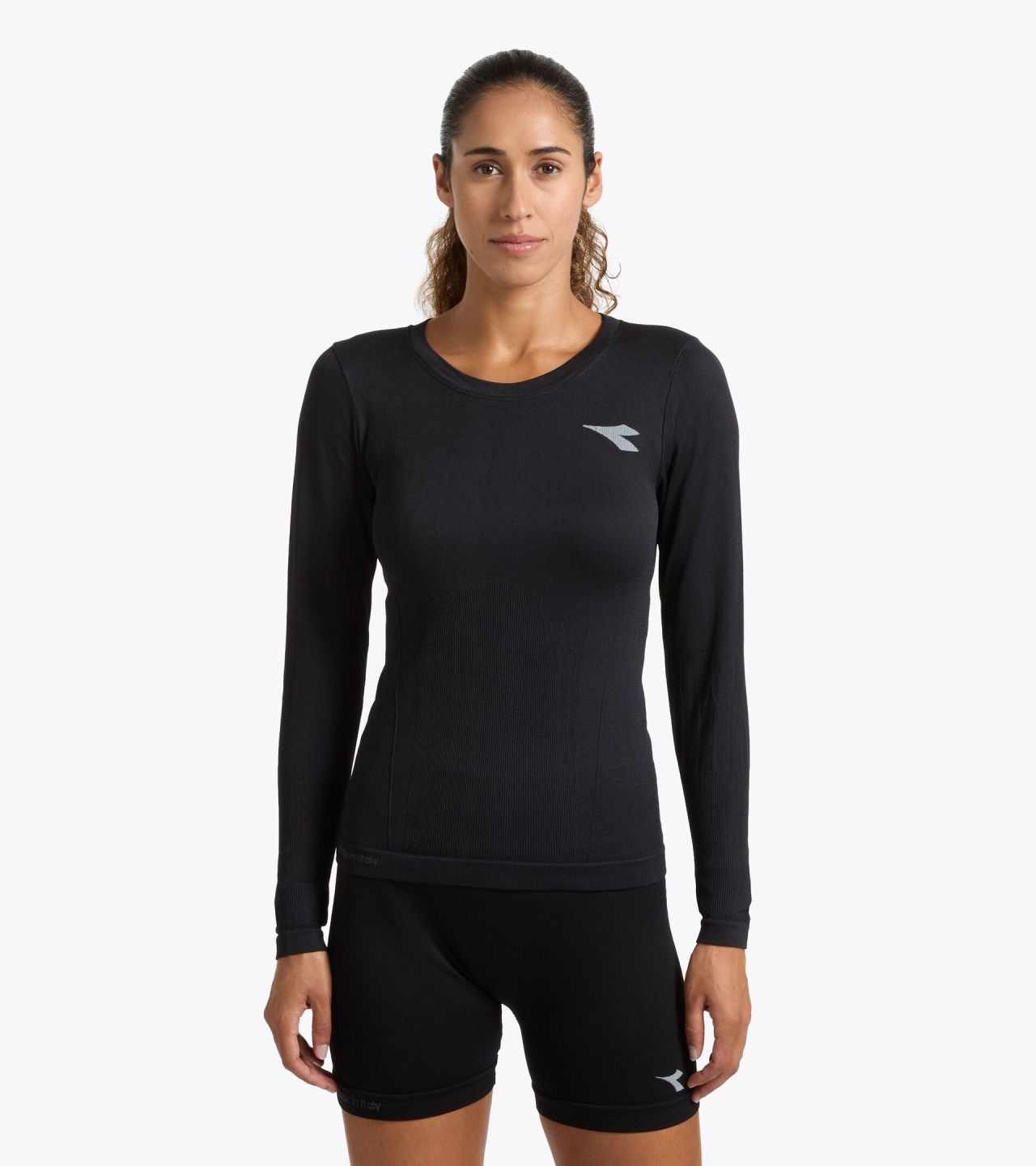DIADORA LS TEE SHIRT STRATOUNO WOMEN NOIR Tee shirt running