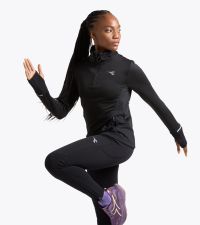 DIADORA L. WARM UP WINTER FIBRAZERO NOIR Maillot chaud pas cher