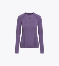 DIADORA STRATOZERO LS T-SHIRT W COMPOTE DE RAISIN Tee shirt running pas cher