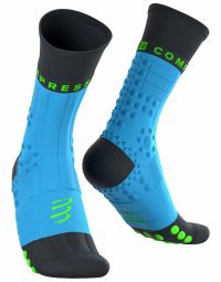 COMPRESSPORT PRO RACING SOCKS WINTER TRAIL NORSE BLUE ET BLACK Chaussettes running