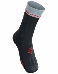 COMPRESSPORT PRO RACING SOCKS WINTER TRAIL BLACK/GRAY VIOLET Chaussettes running pas cher