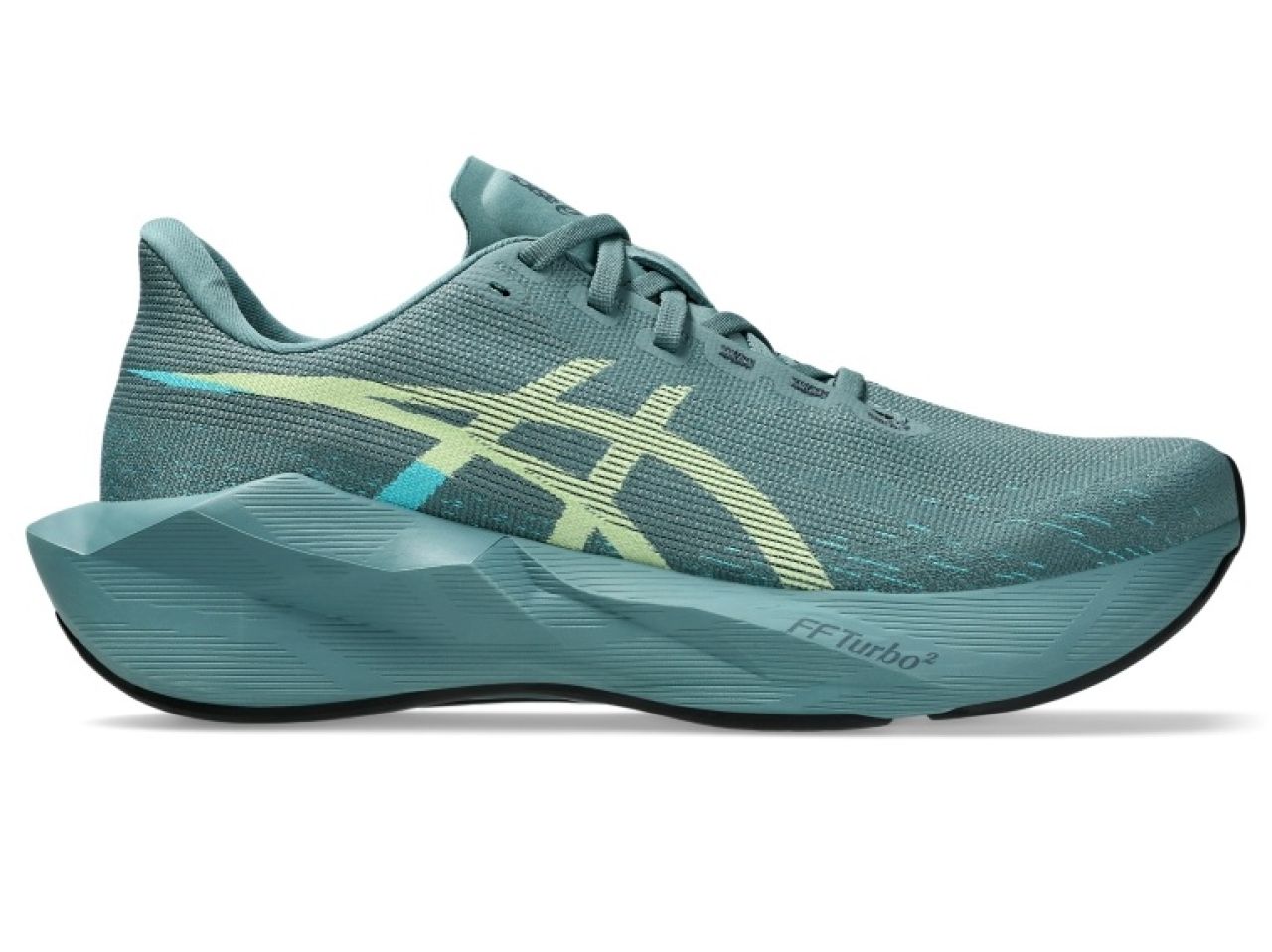 ASICS NOVABLAST 6 FOGGY TEAL ET ILLUMINATE YELLOW Chaussures Running