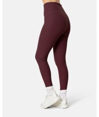 KARI TRAA NINA HIGH WAIST TIGHTS COCOA POWDER Collant running femme pas cher