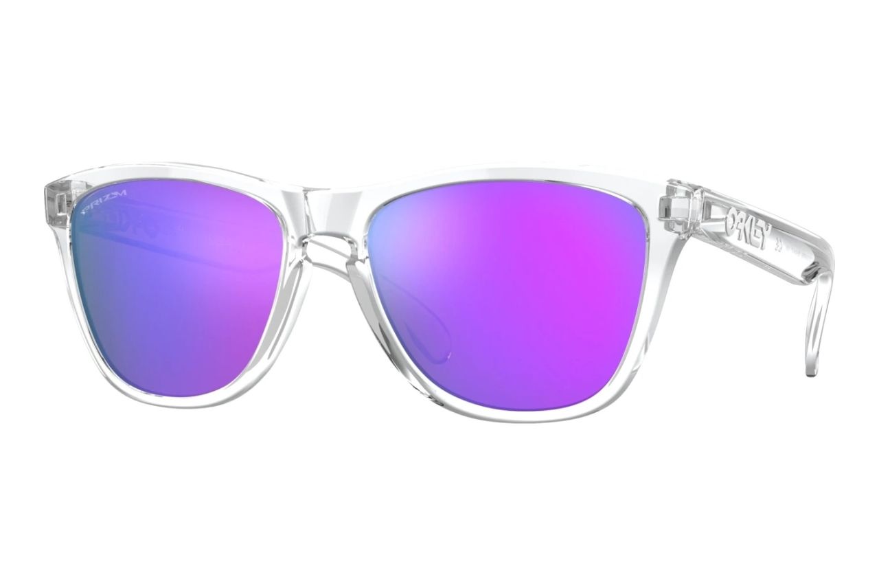 OAKLEY FROGSKINS POLISHED CLEAR  PRIZM VIOLET Lunettes de sport