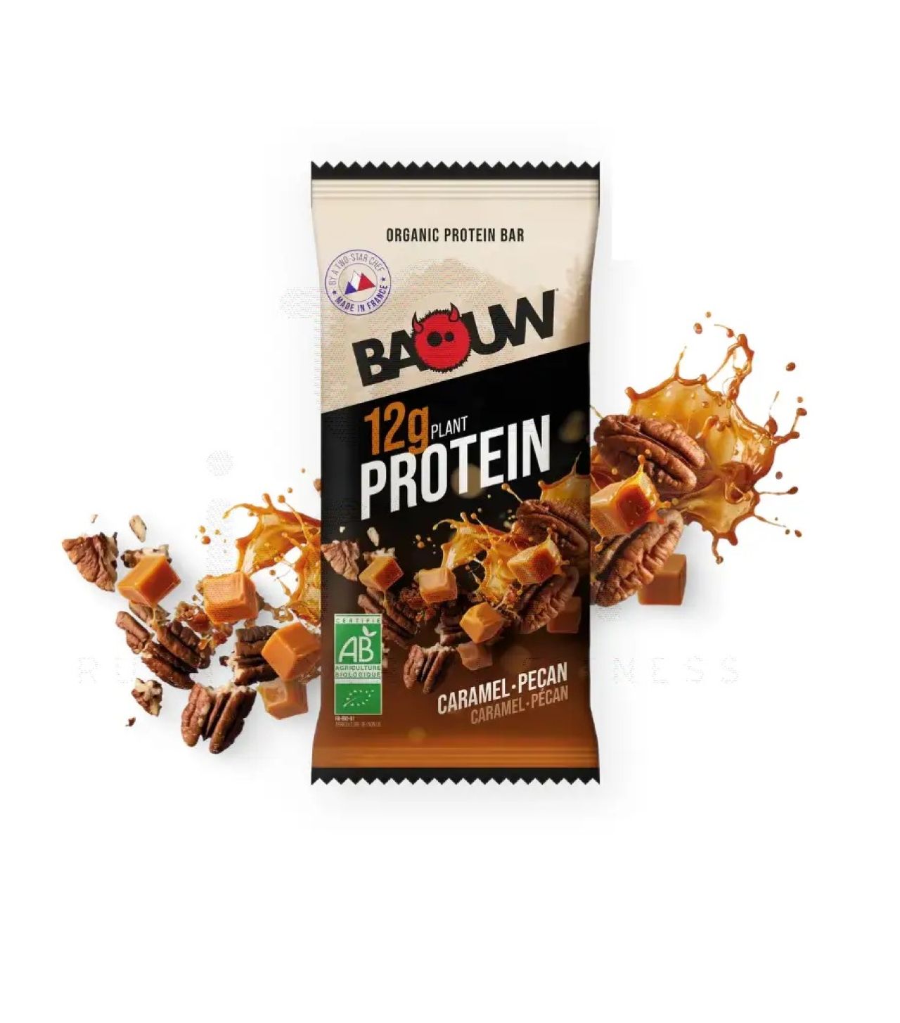 BAOUW BARRE PROTEINEE 50G CARAMEL ET PECAN  Barre energetique