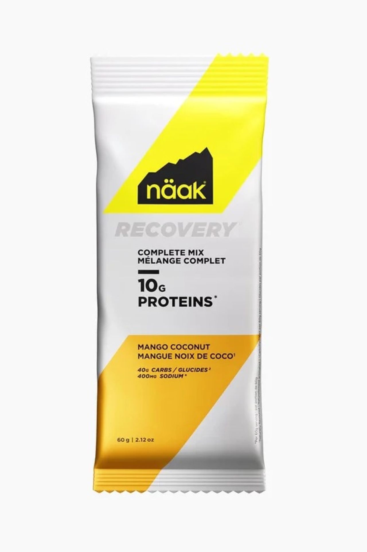 NAAK SACHET INDIVIDUEL ULTRA RECOVERY COMPLETE MIX MANGUE NOIS DE COCO 10 G PROTEINS Boisson de récupération