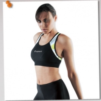 ZSPORT BRASSIERE DYNAMIC  NOIR ET ANIS  Sous-Vêtement Technique Femme pas cher