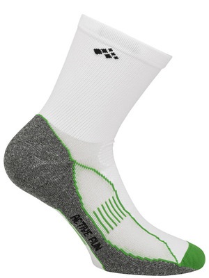 CRAFT  CHAUSSETTES RUNNING BE ACTIVE BLANCHES ET VERTES   Chaussettes running
